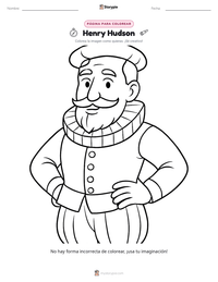 Vista previa de la hoja de trabajo imprimible de Henry Hudson
