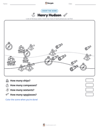 Henry Hudson printable worksheet preview