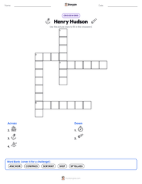 Henry Hudson printable worksheet preview