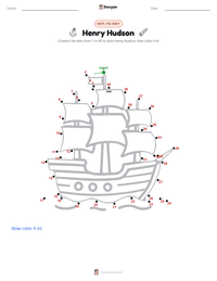 Henry Hudson printable worksheet preview