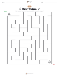 Henry Hudson printable worksheet preview