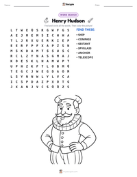 Henry Hudson printable worksheet preview
