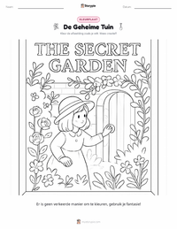 De Geheime Tuin (roman) kleurplaat voor kinderen