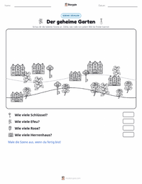 Der geheime Garten (Roman) druckbare Arbeitsblatt Vorschau