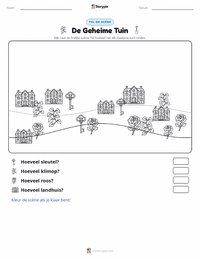 De Geheime Tuin (roman) afdrukbare werkblad voorbeeld