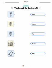 The Secret Garden (novel) printable worksheet preview