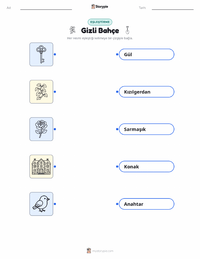 Gizli Bahçe (roman) çocuklar için yazdırılabilir çalışma sayfası