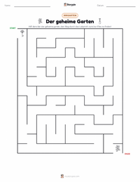 Der geheime Garten (Roman) druckbare Arbeitsblatt Vorschau