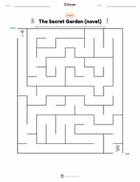 The Secret Garden (novel) printable worksheet preview