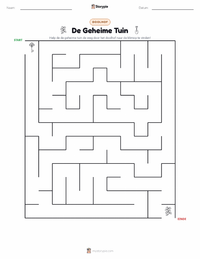 De Geheime Tuin (roman) afdrukbare werkblad voorbeeld