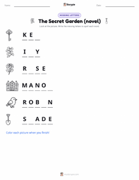 The Secret Garden (novel) printable worksheet preview