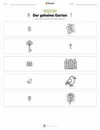 Der geheime Garten (Roman) druckbare Arbeitsblatt Vorschau