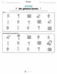 Der geheime Garten (Roman) druckbare Arbeitsblatt Vorschau
