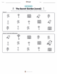 The Secret Garden (novel) printable worksheet preview