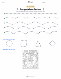 Der geheime Garten (Roman) druckbare Arbeitsblatt Vorschau