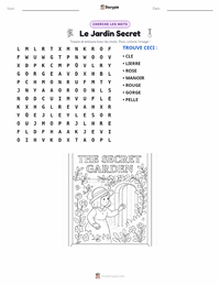 Aperçu de la feuille de travail imprimable Le Jardin secret (roman)