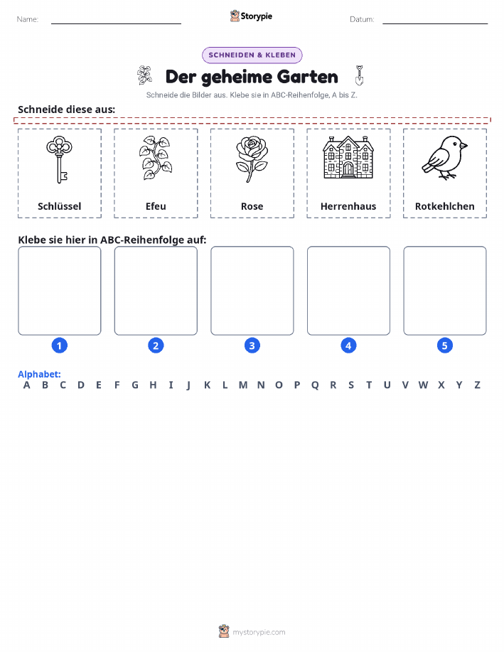 Schneiden & Einfügen Alphabet