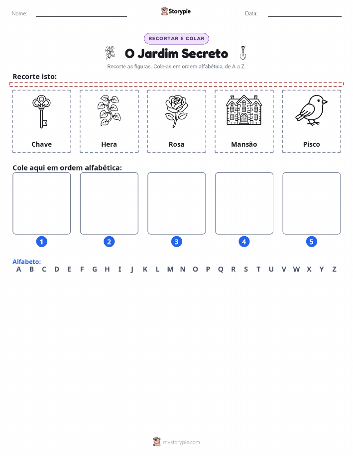 Recortar & Colar Alfabeto