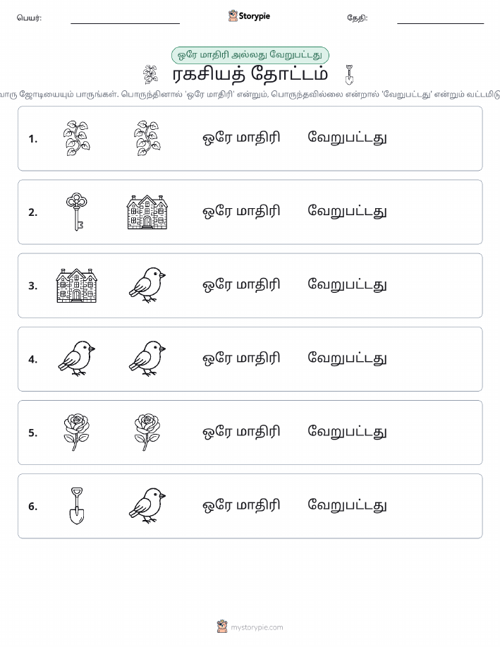 அதே அல்லது மாறுபட்டது