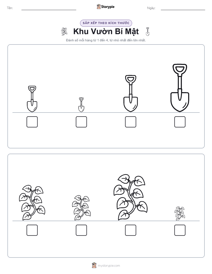Thứ Tự Kích Thước