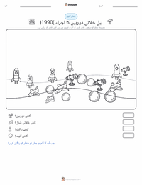 ہبل خلائی دوربین کا آغاز (1990) پرنٹ کرنے کے قابل ورکشیٹ کا پیش نظارہ