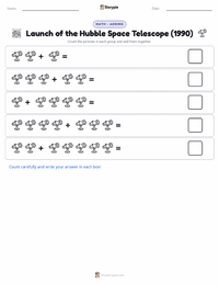 Launch of the Hubble Space Telescope (1990) printable worksheet preview