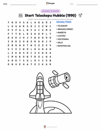 Podgląd drukowalnego arkusza ćwiczeń Wystrzelenie Kosmicznego Teleskopu Hubble'a (1990)