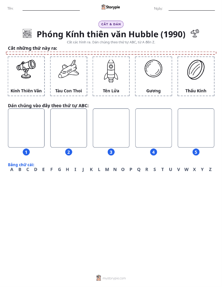 Cắt & Dán Chữ Cái
