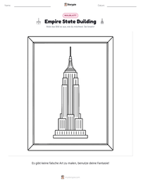Empire State Building druckbare Arbeitsblatt Vorschau