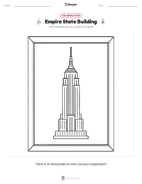 Empire State Building printable worksheet preview