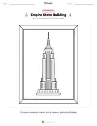 Empire State Building afdrukbare werkblad voorbeeld