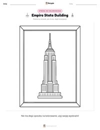 Podgląd drukowalnego arkusza ćwiczeń Empire State Building