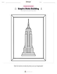 Prévia da folha de atividades imprimível Empire State Building