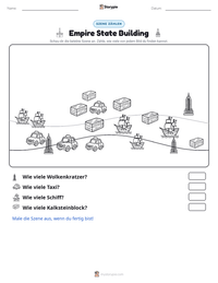 Empire State Building druckbare Arbeitsblatt Vorschau