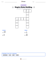 Empire State Building printable worksheet preview