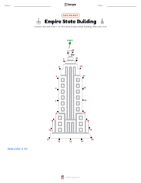 Empire State Building printable worksheet preview