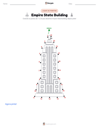 Prévia da folha de atividades imprimível Empire State Building