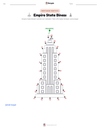 Empire State Binası yazdırılabilir çalışma sayfası önizlemesi