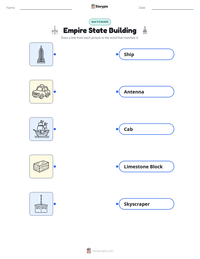 Empire State Building printable worksheet preview