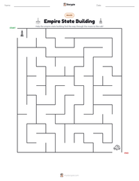 Empire State Building printable worksheet preview
