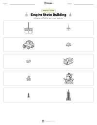 Empire State Building druckbare Arbeitsblatt Vorschau