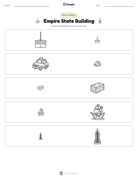Empire State Building printable worksheet preview