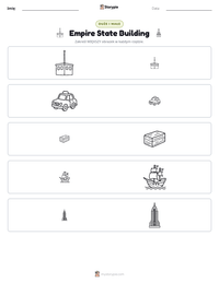 Podgląd drukowalnego arkusza ćwiczeń Empire State Building