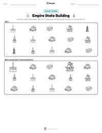 Empire State Building druckbare Arbeitsblatt Vorschau