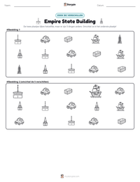 Empire State Building afdrukbare werkblad voorbeeld