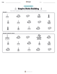 Podgląd drukowalnego arkusza ćwiczeń Empire State Building