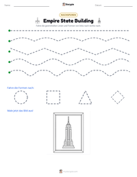 Empire State Building druckbare Arbeitsblatt Vorschau