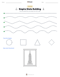 Empire State Building printable worksheet preview