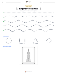 Empire State Binası yazdırılabilir çalışma sayfası önizlemesi