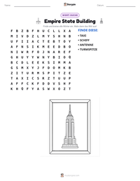 Empire State Building druckbare Arbeitsblatt Vorschau